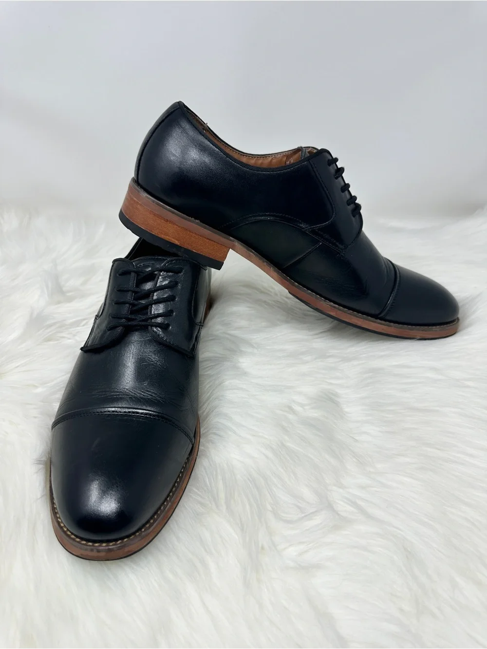 Florsheim Leather Cap-Toe Derby Dress Shoes